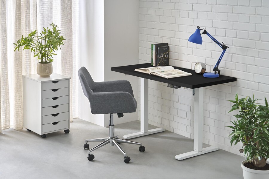 Бюро с регулируема височина – Черно/Бяло