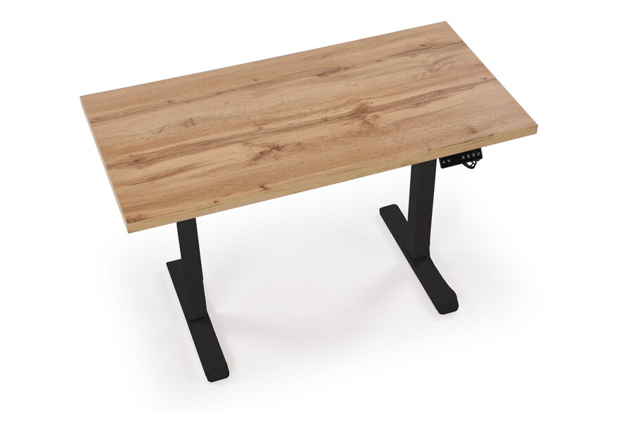 Бюро с регулируема височина – Артисан дъб/Черен