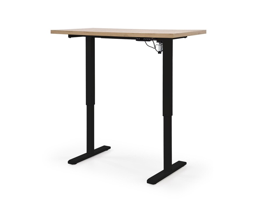 Бюро с регулируема височина – Артисан дъб/Черен