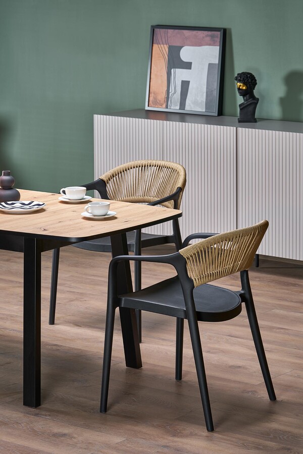 Разтегателна маса 130/170×80 – дъб занаятчия/черно