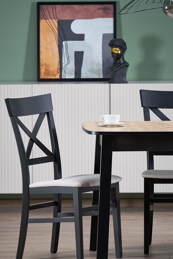 Разтегателна маса 130/170×80 – дъб занаятчия/черно