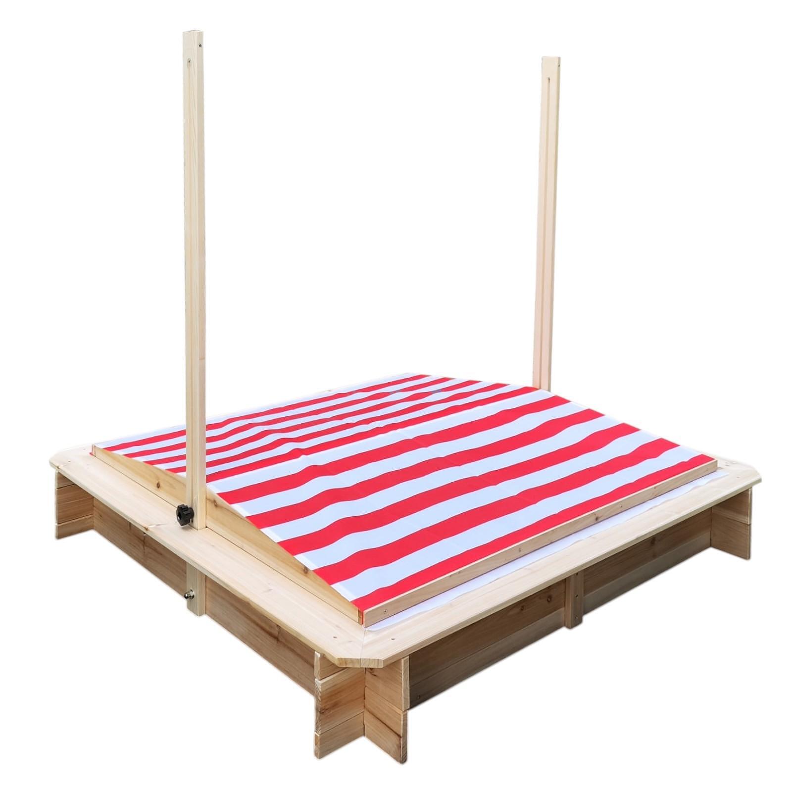 Детски Пясъчник GINGER HOME с Регулируем Покрив с UV Защита