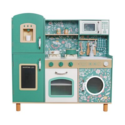 Детска Дървена Кухня GINGER HOME – Винтидж Стил с Електронни Котлони