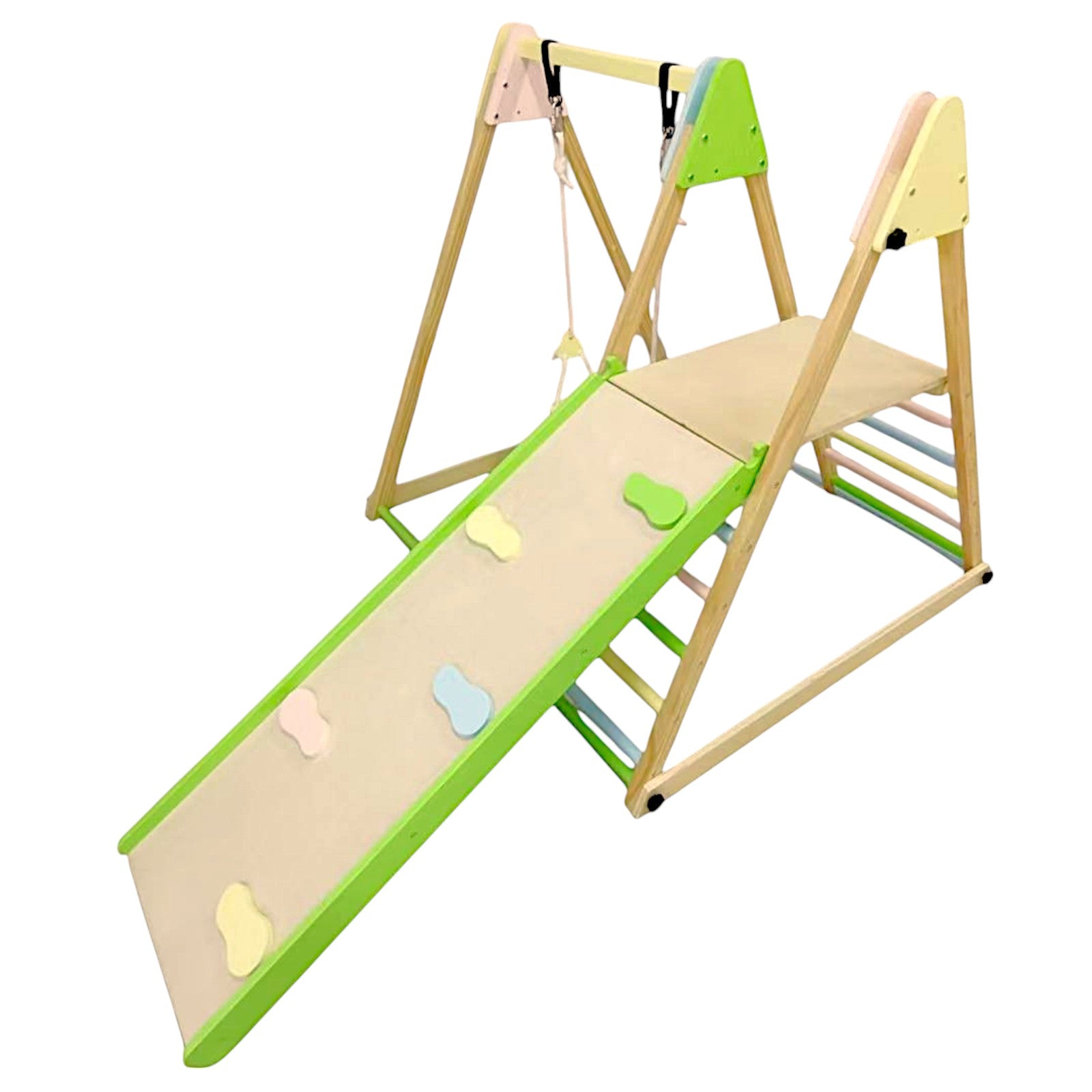 Детски Дървен Комплект GINGER HOME 4 в 1 – Люлка