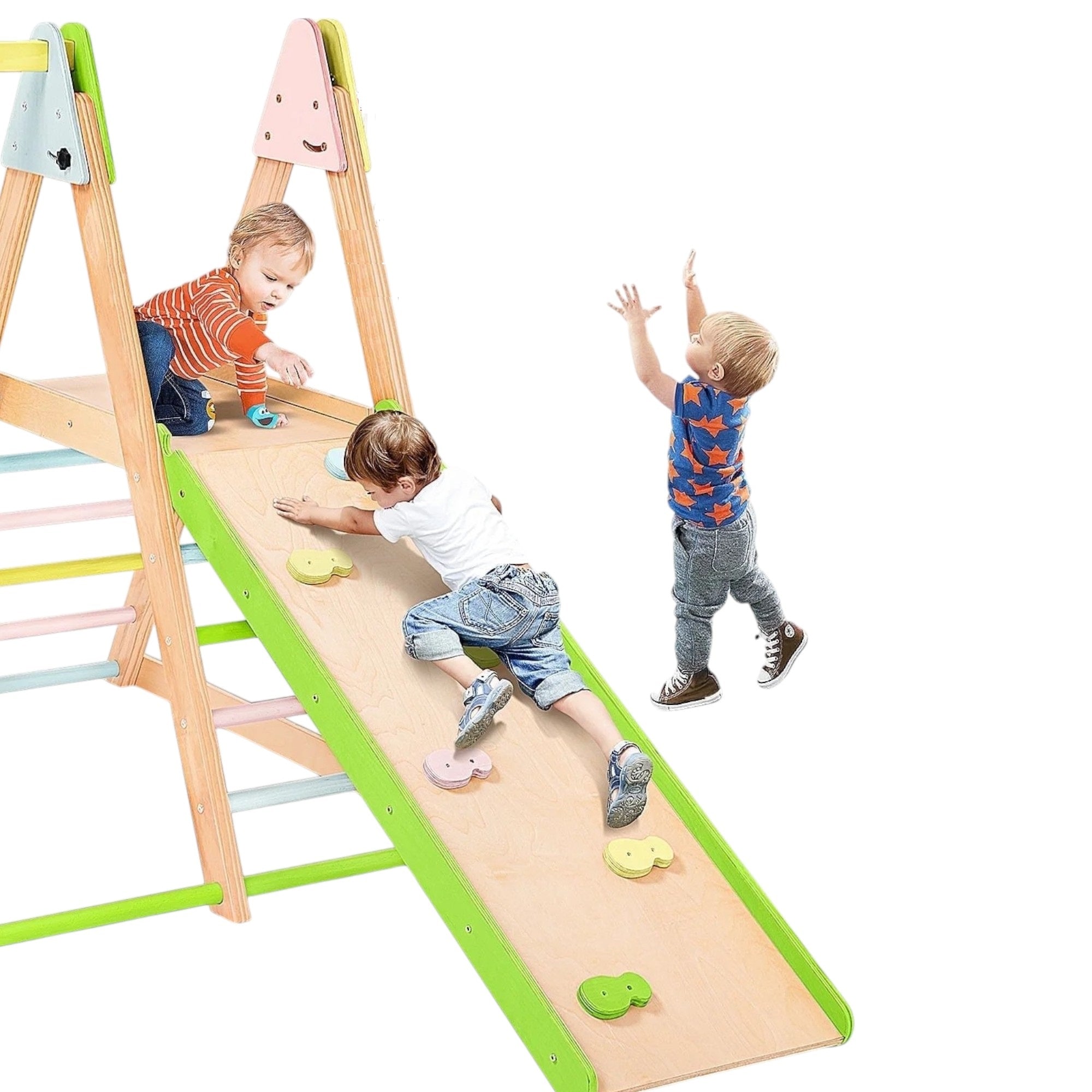 Детски Дървен Комплект GINGER HOME 4 в 1 – Люлка