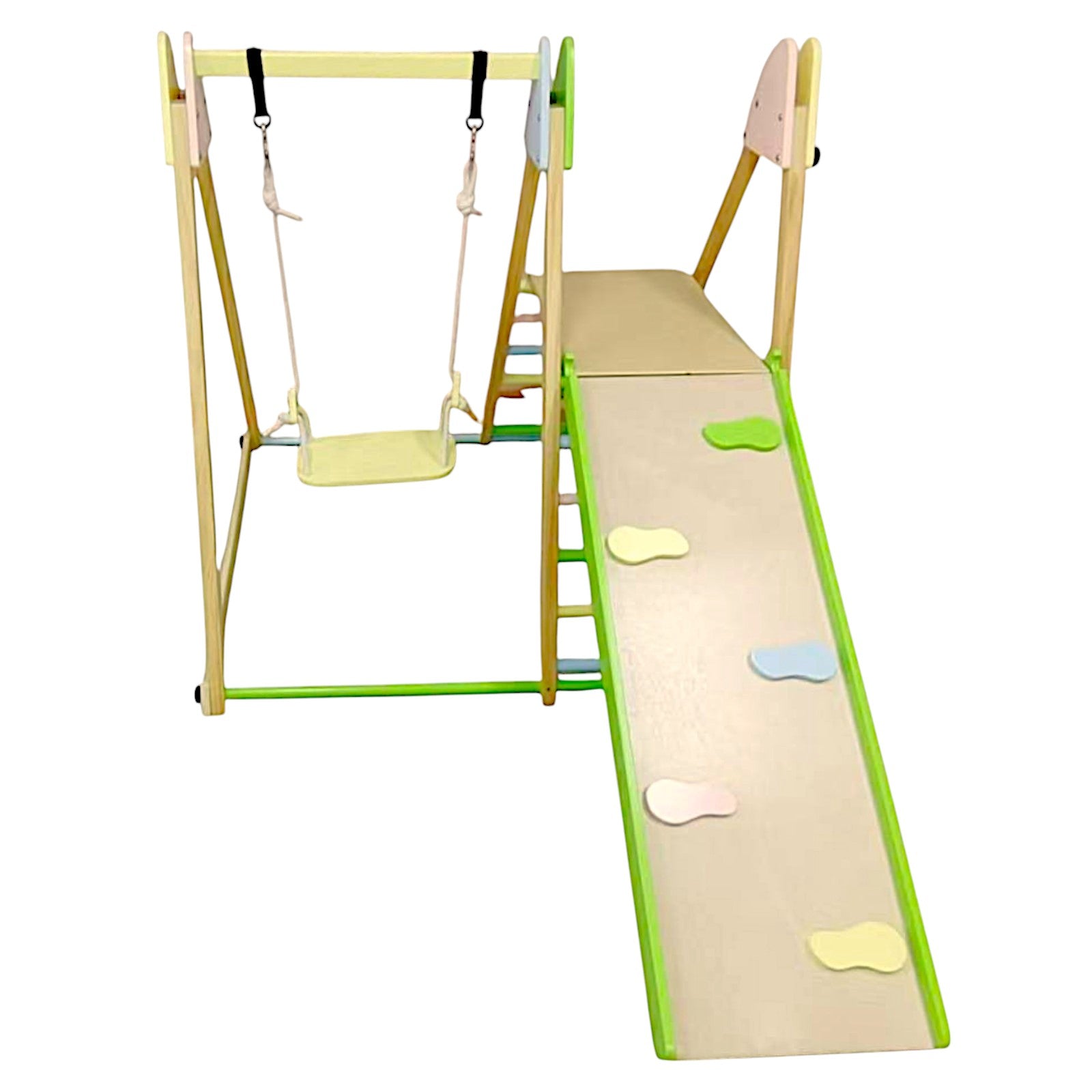 Детски Дървен Комплект GINGER HOME 4 в 1 – Люлка