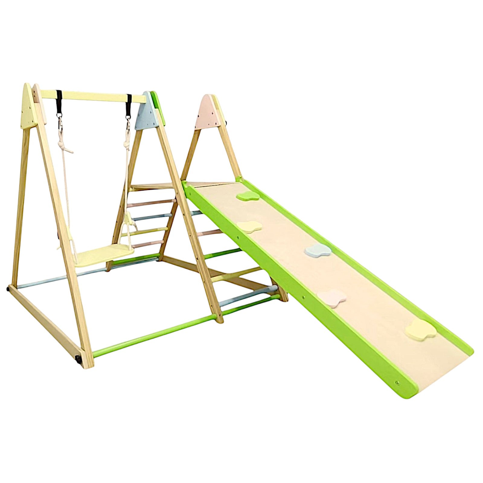 Детски Дървен Комплект GINGER HOME 4 в 1 – Люлка