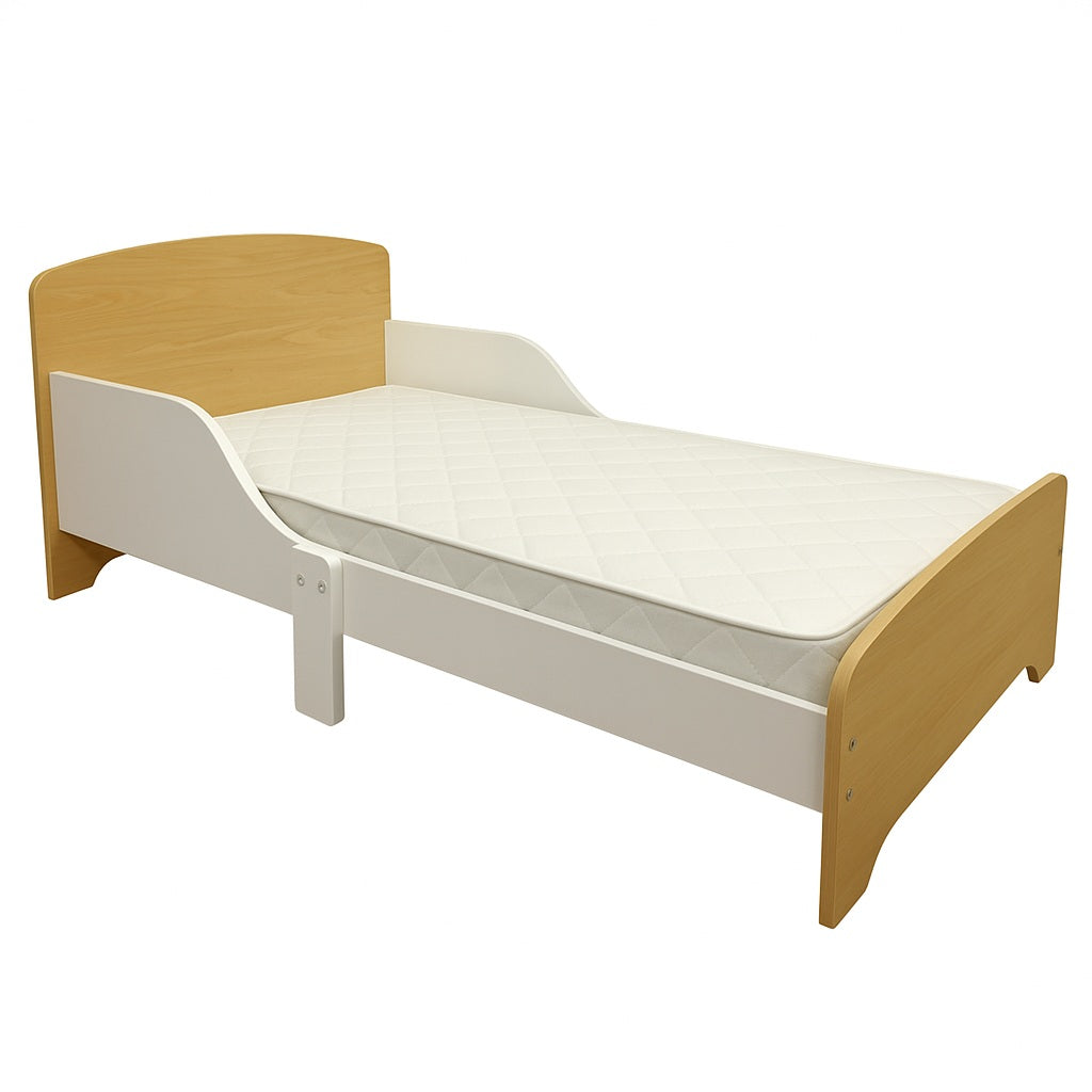 Детско Дървено Легло със Защита и Подматрачна Рамка 140/70 см – GINGER HOME