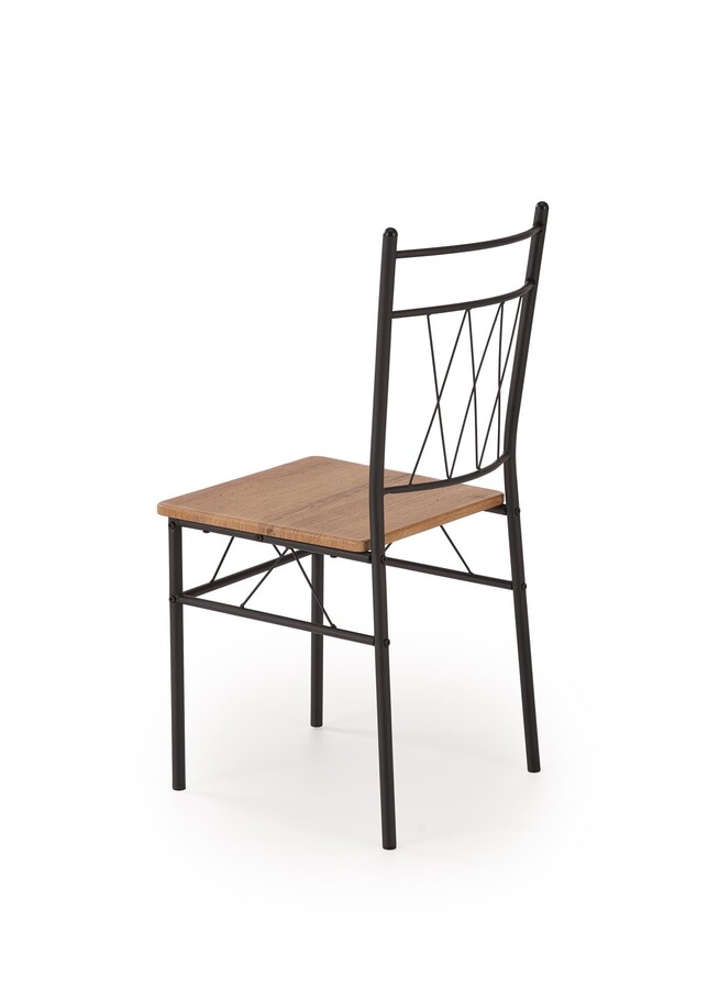 Комплект маса + 4 стола – естествен дъб/черен