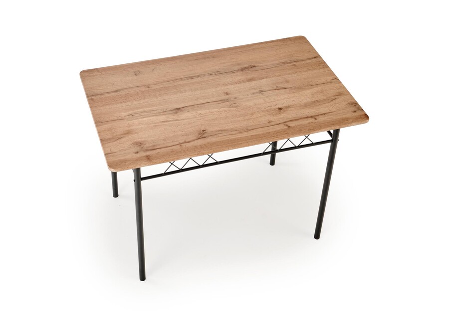 Комплект маса + 4 стола – естествен дъб/черен