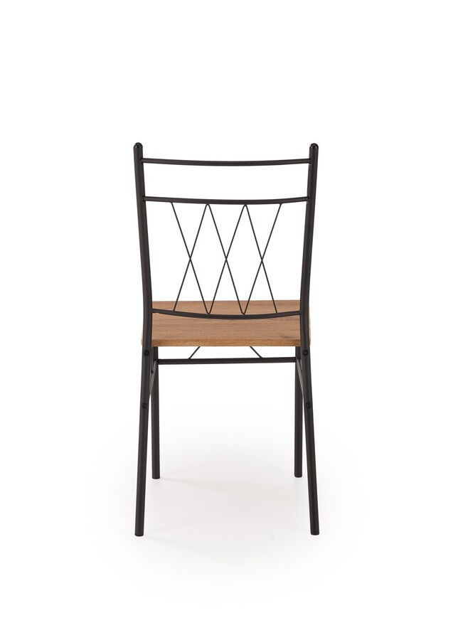 Комплект маса + 4 стола – естествен дъб/черен