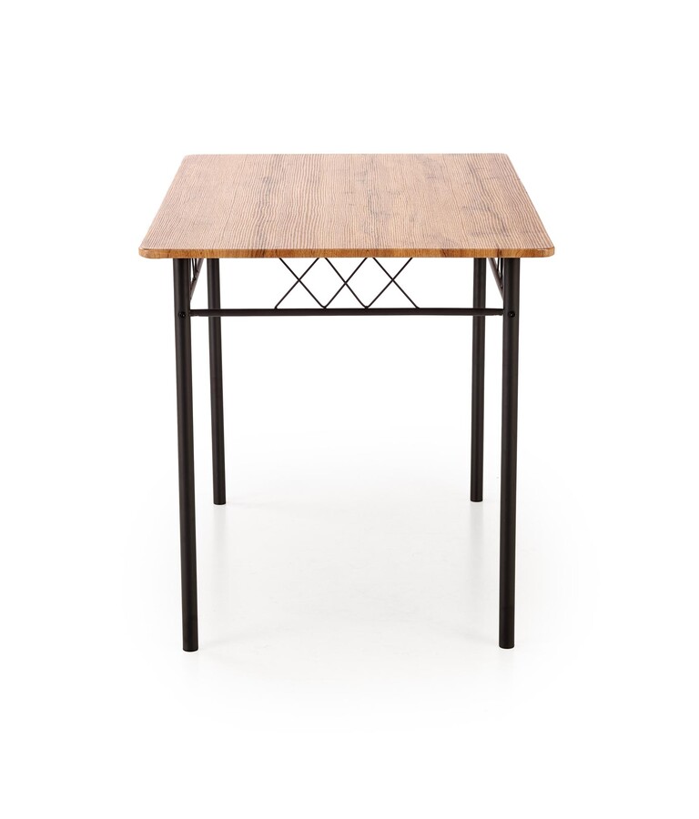 Комплект маса + 4 стола – естествен дъб/черен