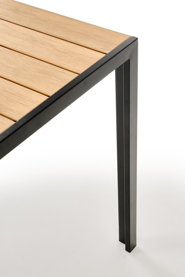 Градинска маса 80×80 – кафява/черна