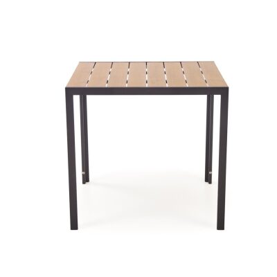 Градинска маса 80x80 - кафява/черна