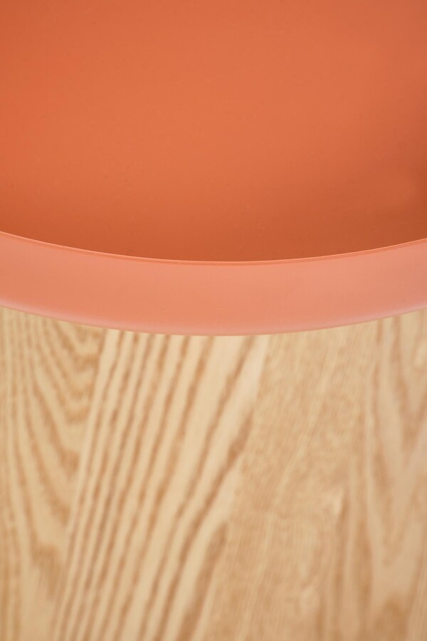 Кръгла масичка за кафе – натурална/канела