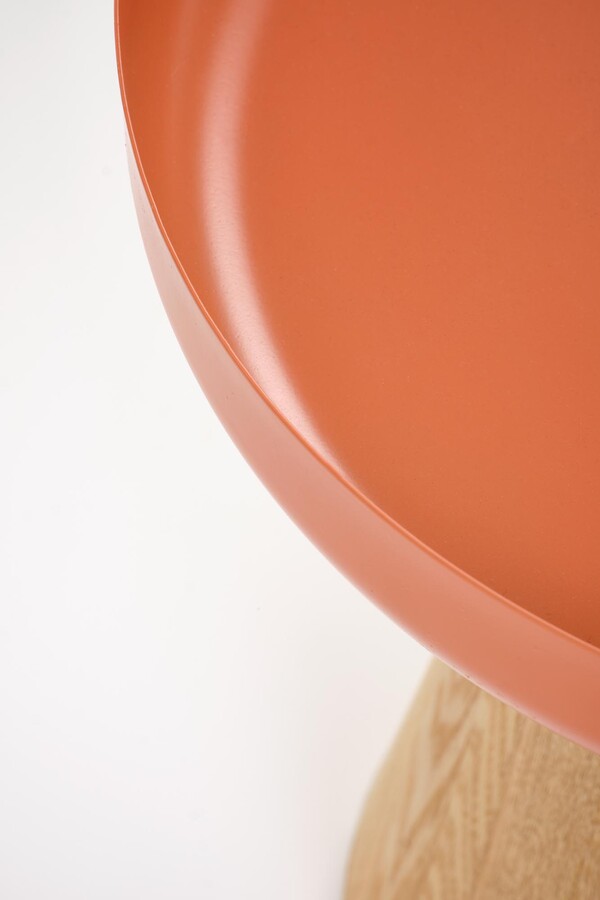 Кръгла масичка за кафе – натурална/канела