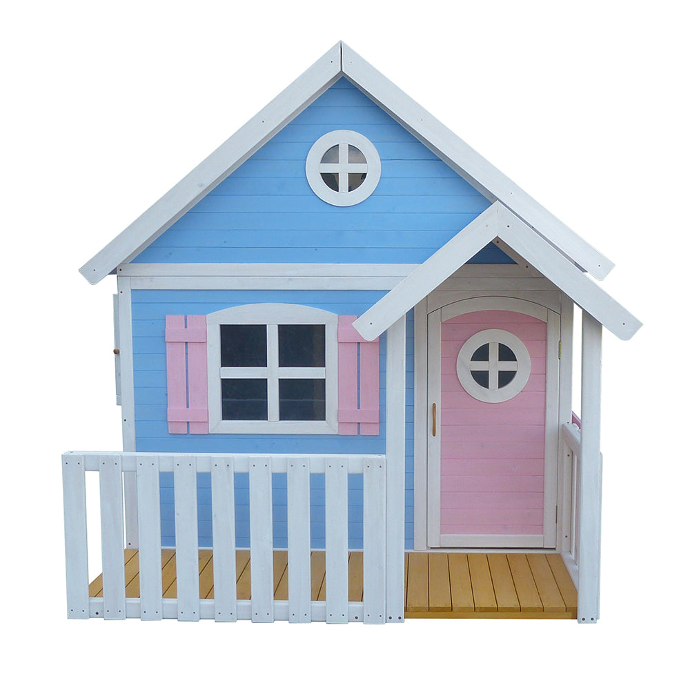 Голяма Дървена Детска Къща с Веранда GINGER HOME