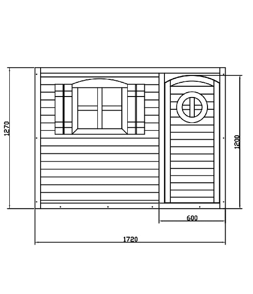 Голяма Дървена Детска Къща с Веранда GINGER HOME