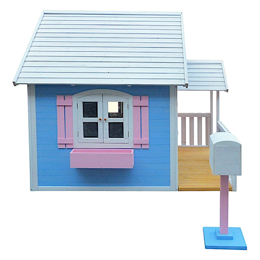 Голяма Дървена Детска Къща с Веранда GINGER HOME