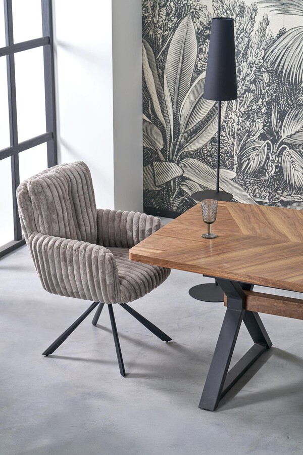 Въртящ се стол – пепеляво сив