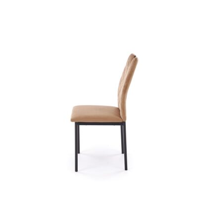 Начало Кадифен стол - бежов/черен