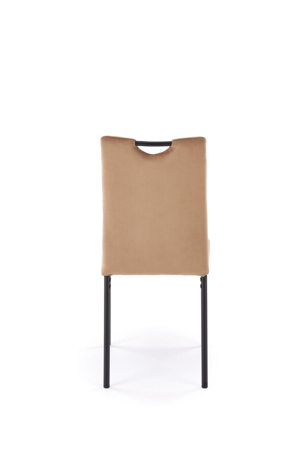 Кадифен стол – бежов/черен