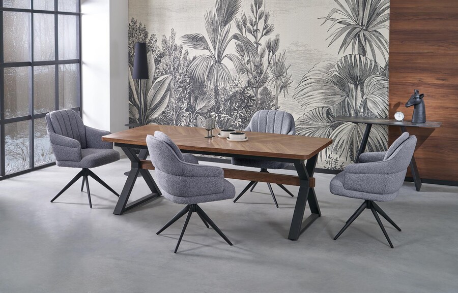 Въртящ се стол – пепеляво сив