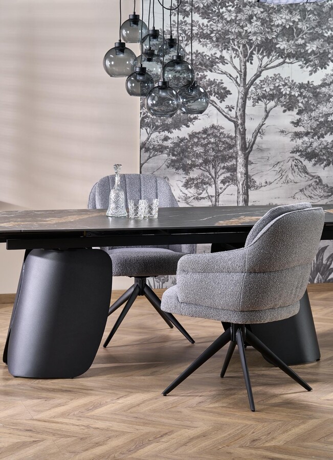 Въртящ се стол – пепеляво сив