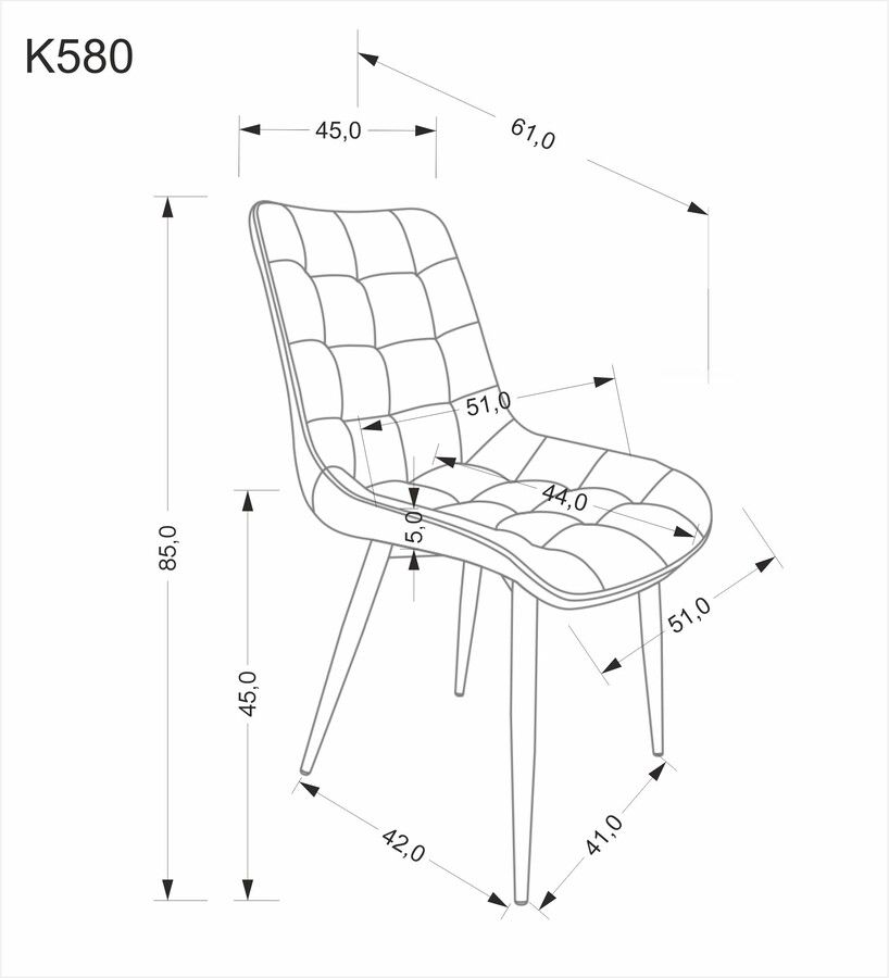 Кадифен стол – черен