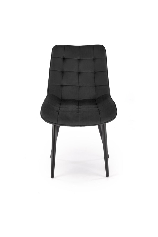 Кадифен стол – черен