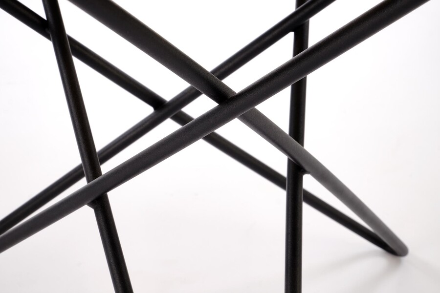 Кръгла масичка за кафе – естествена/черна