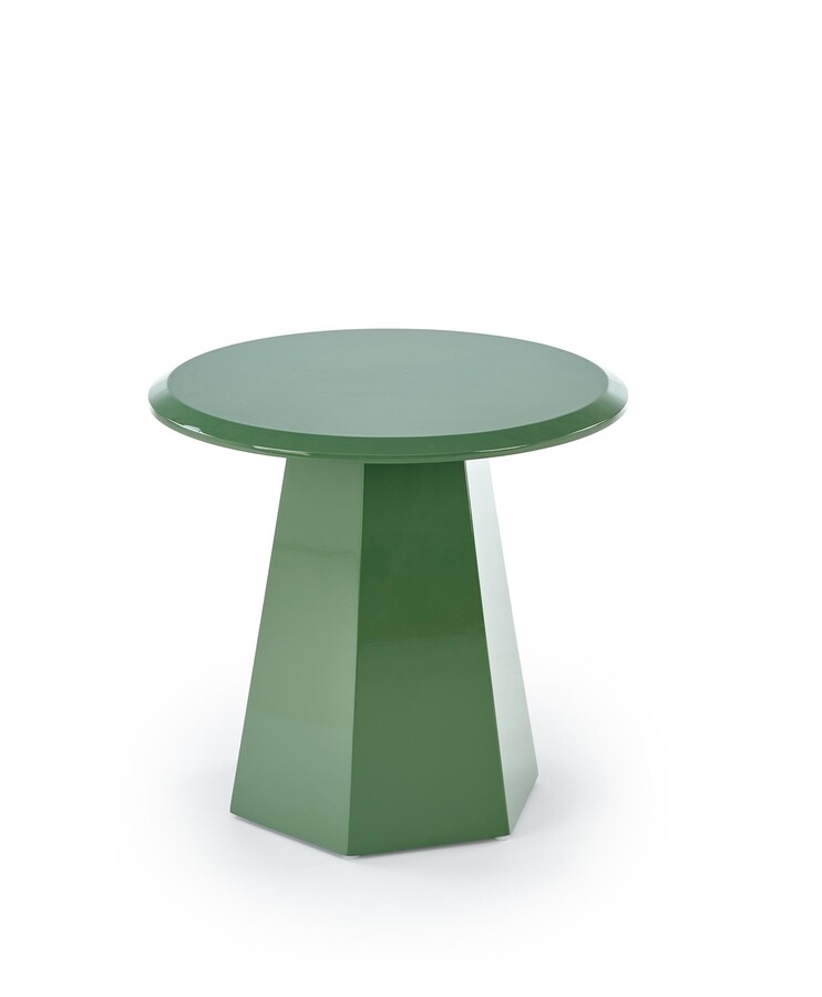 Кръгла масичка за кафе – светло зелена