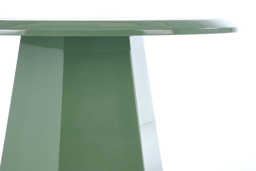 Кръгла масичка за кафе – светло зелена