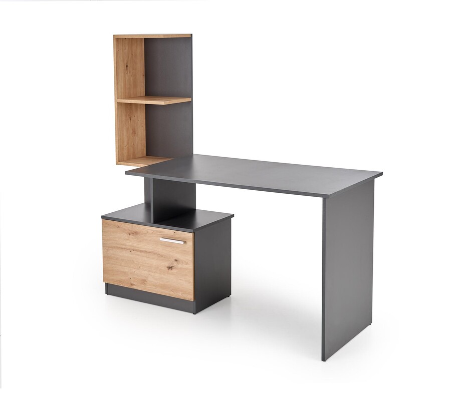 Бюро с рафт – Графит/Артизан дъб
