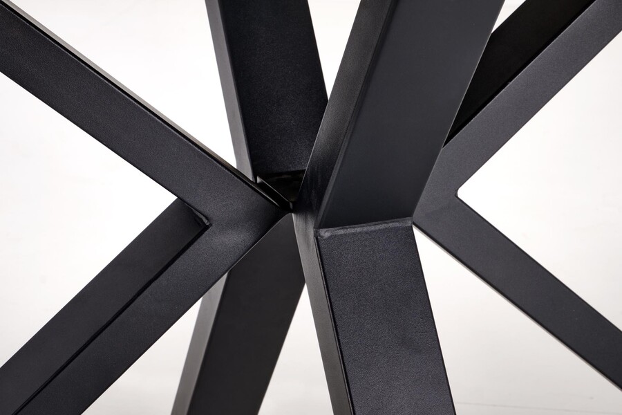 разтегателна маса 140/180×85 – бял мрамор/черно