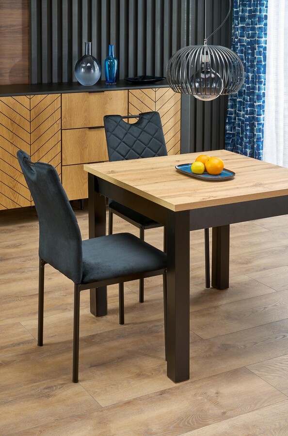 Разтегателна маса 80/200×80 – дъб занаятчии/черно