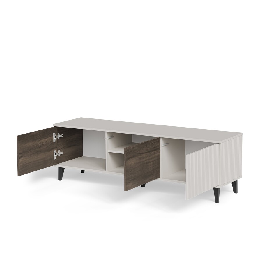 ТВ шкаф с 3 врати 2 150 см – кашмир/орех