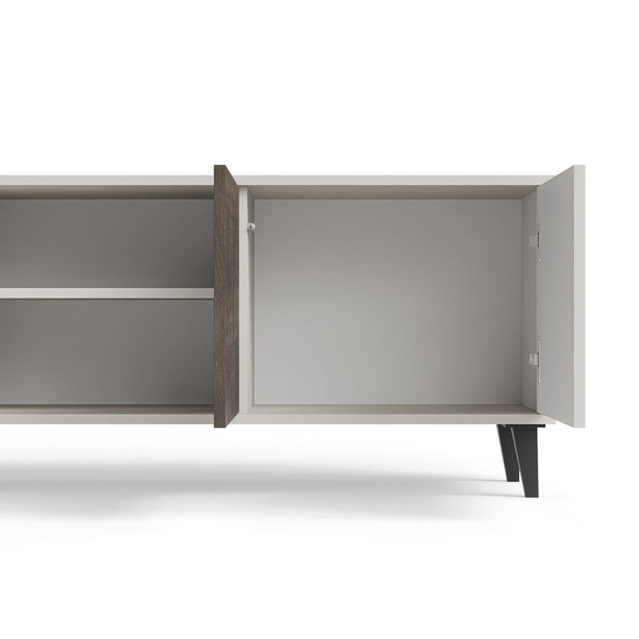 ТВ шкаф с 4 врати 2 200 см – кашмир/орех