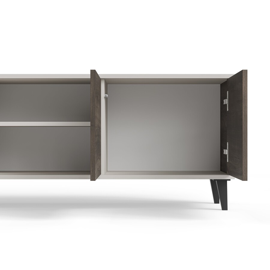 ТВ шкаф с 4 врати 2 200 см – кашмир/орех