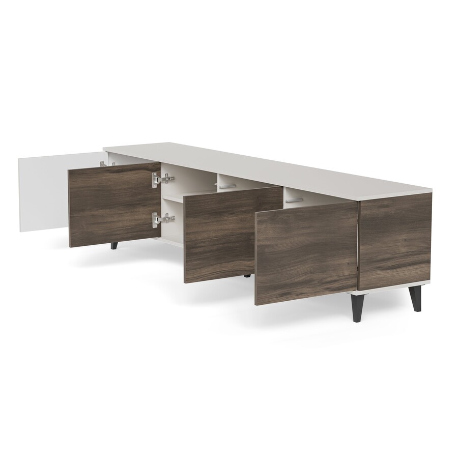 ТВ шкаф с 4 врати 2 200 см – кашмир/орех