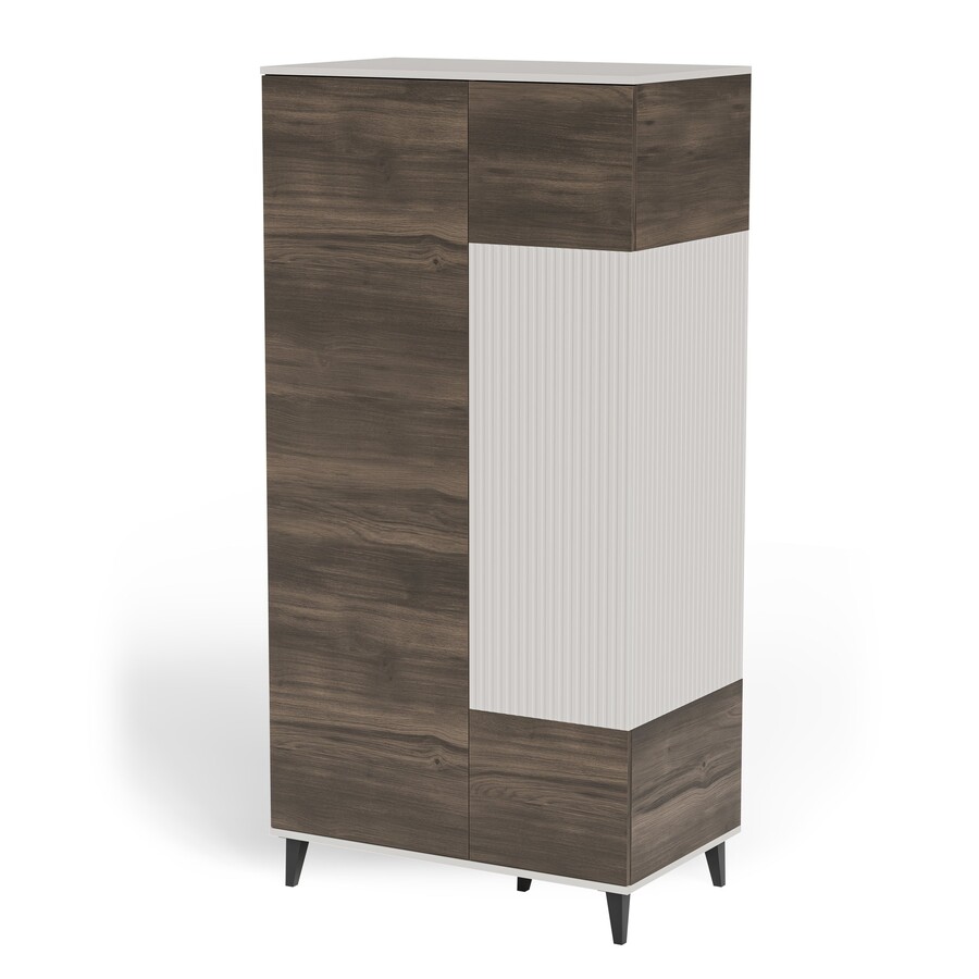 Гардероб 2 с 2 врати – кашмир/орех