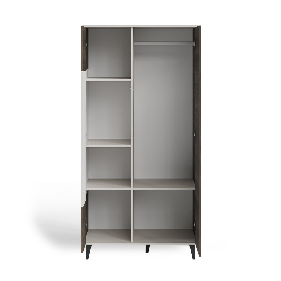 Гардероб 2 с 2 врати – кашмир/орех