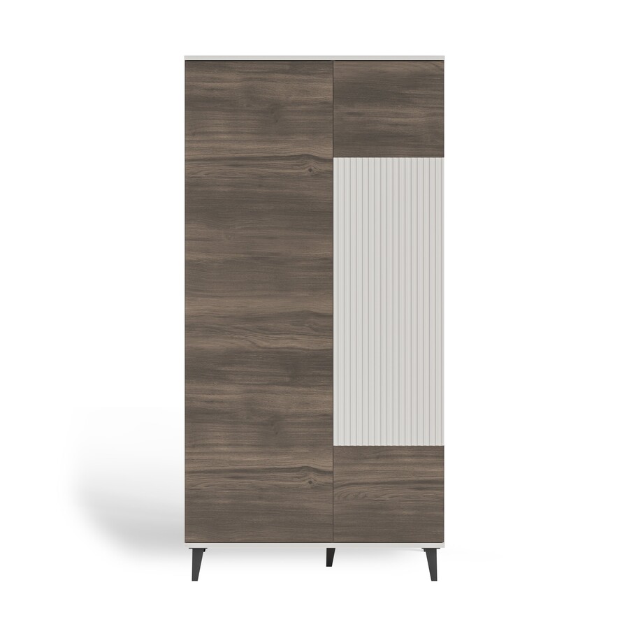 Гардероб 2 с 2 врати – кашмир/орех