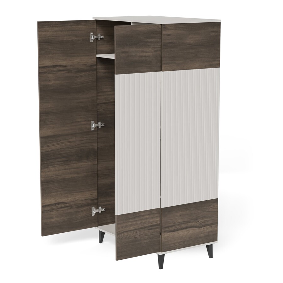 Гардероб 2 с 2 врати – кашмир/орех