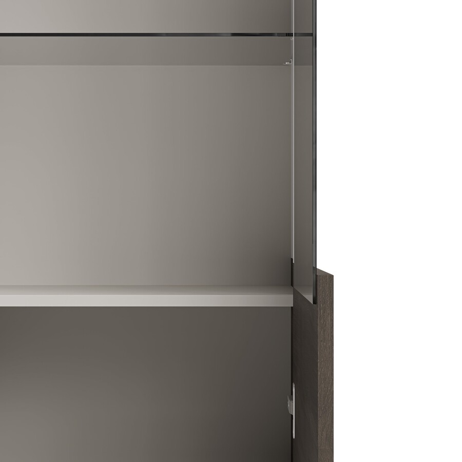 Витрина с 1 врата 2 в 1 – кашмир/орех