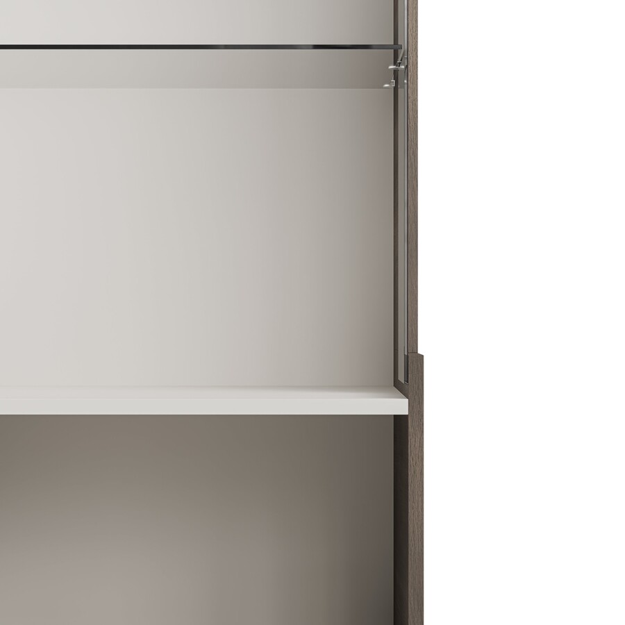 Витрина с 1 врата 2 в 1 – кашмир/орех