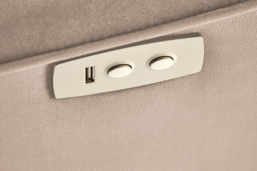 Фотьойл 2 с масаж и функция за изправено позициониране – бежов