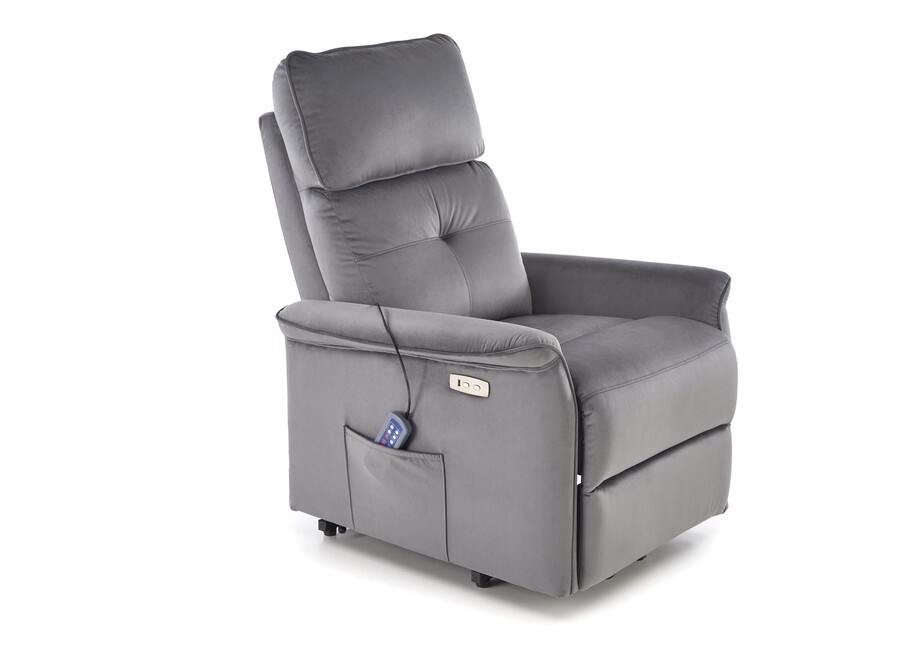 Фотьойл 2 с функция за масаж и вертикализация – сив