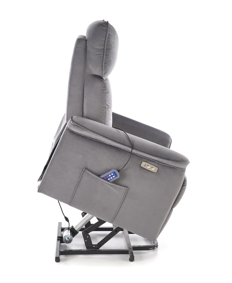 Фотьойл 2 с функция за масаж и вертикализация – сив