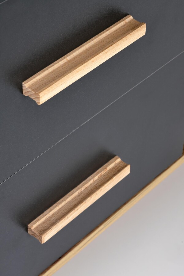 ъглово/право бюро – антрацит/дъб вотан